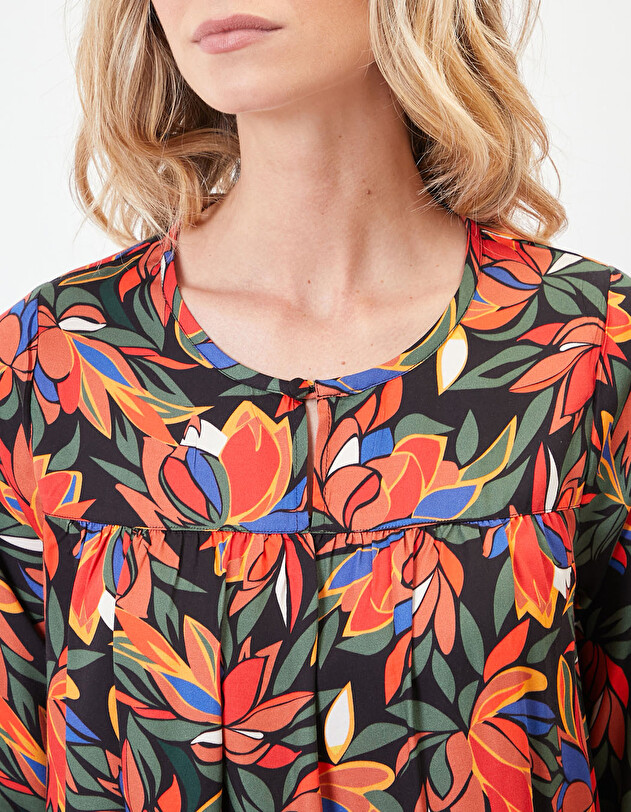Blouse fluide &eacute;vas&eacute;e femme imprim&eacute; Princesse Nomade