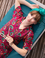 Robe fluide ample imprimé La Fiancée