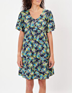 Robe coton bio évasée à volants imprimé La Fiancée