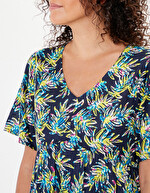 Robe coton bio évasée à volants imprimé La Fiancée