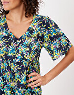 Robe coton bio évasée à volants imprimé La Fiancée