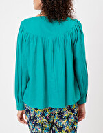 Blouse ample coton bio imprimé La Fiancée