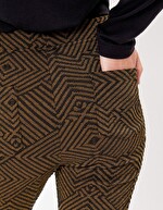 Pantalon droit maille souple imprimé La Fiancée
