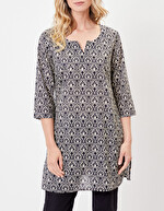 Tunique longue femme voile de coton bio imprimé La Fiancée