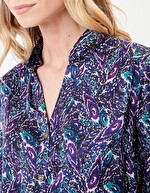 Chemise fluide satin de viscose imprimé La Fiancée