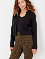 Gilet court maille uni femme imprimé La Fiancée