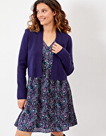 Gilet court maille uni femme imprimé La Fiancée