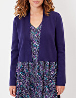 Gilet court maille uni femme imprimé La Fiancée
