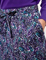 Jupe midi fluide satin viscose imprimé La Fiancée
