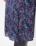 Jupe midi fluide satin viscose imprimé La Fiancée
