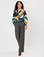 Pantalon large toile de coton bio imprimé La Fiancée