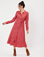 Robe chemise midi fluide imprimé La Fiancée