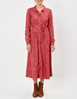 Robe chemise midi fluide imprimé La Fiancée