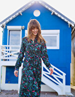 Robe chemise midi fluide imprimé La Fiancée