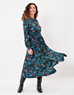 Robe chemise midi fluide imprimé La Fiancée