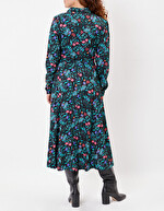 Robe chemise midi fluide imprimé La Fiancée