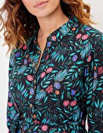 Robe chemise midi fluide imprimé La Fiancée