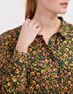 Robe chemise midi fluide imprim&eacute; La Fianc&eacute;e
