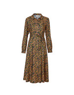 Robe chemise midi fluide imprim&eacute; La Fianc&eacute;e