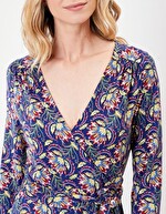 Robe portefeuille maille imprimé La Fiancée