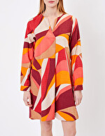 Robe trap&egrave;ze coton bio imprim&eacute; La Fianc&eacute;e