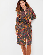 Robe chemise midi coton bio imprim&eacute; La Fianc&eacute;e