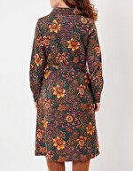 Robe chemise midi coton bio imprim&eacute; La Fianc&eacute;e