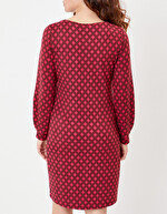 Robe fluide droite maille imprimé La Fiancée