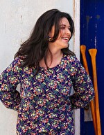 Robe fluide droite maille imprimé La Fiancée