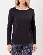 T-shirt uni coton bio col bateau imprimé La Fiancée