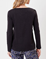 T-shirt uni coton bio col bateau imprimé La Fiancée