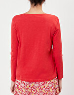 T-shirt uni coton bio col bateau imprimé La Fiancée