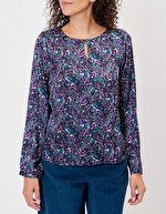 Top droit satin de viscose imprimé La Fiancée