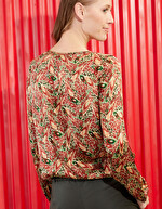 Top droit satin de viscose imprimé La Fiancée