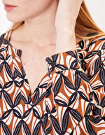 Blouse fluide col tunisien imprimé Princesse Nomade