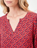 Blouse fluide col tunisien imprimé Princesse Nomade