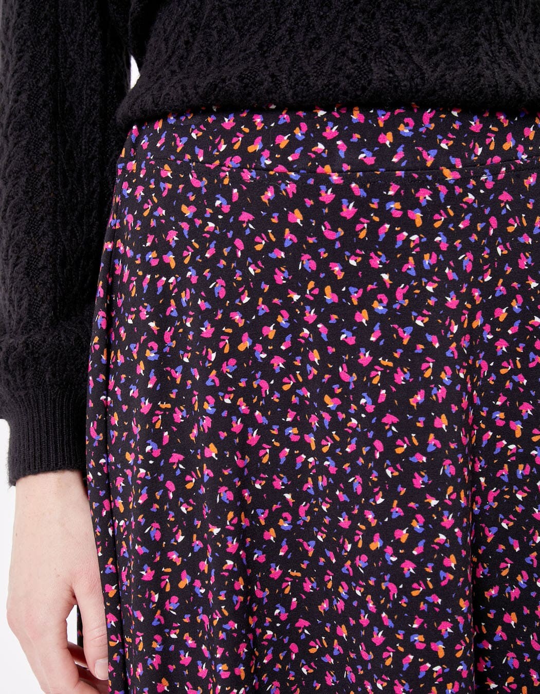 Jupe midi fluide maille imprimé Princesse Nomade