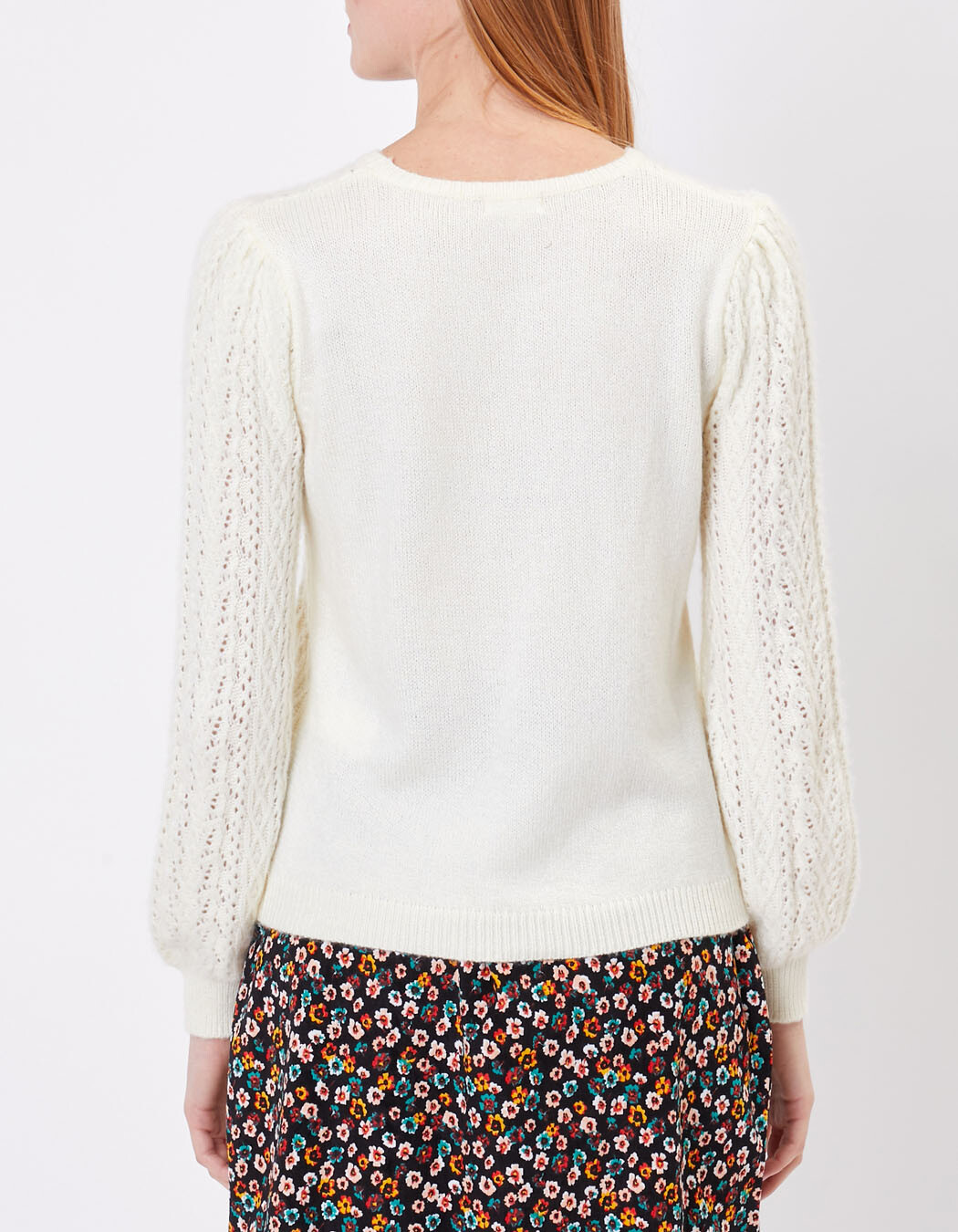 Pull maille fantaisie uni imprimé Princesse Nomade