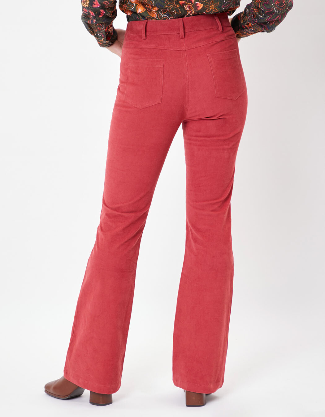 Pantalon velours coupe flare imprimé Princesse Nomade