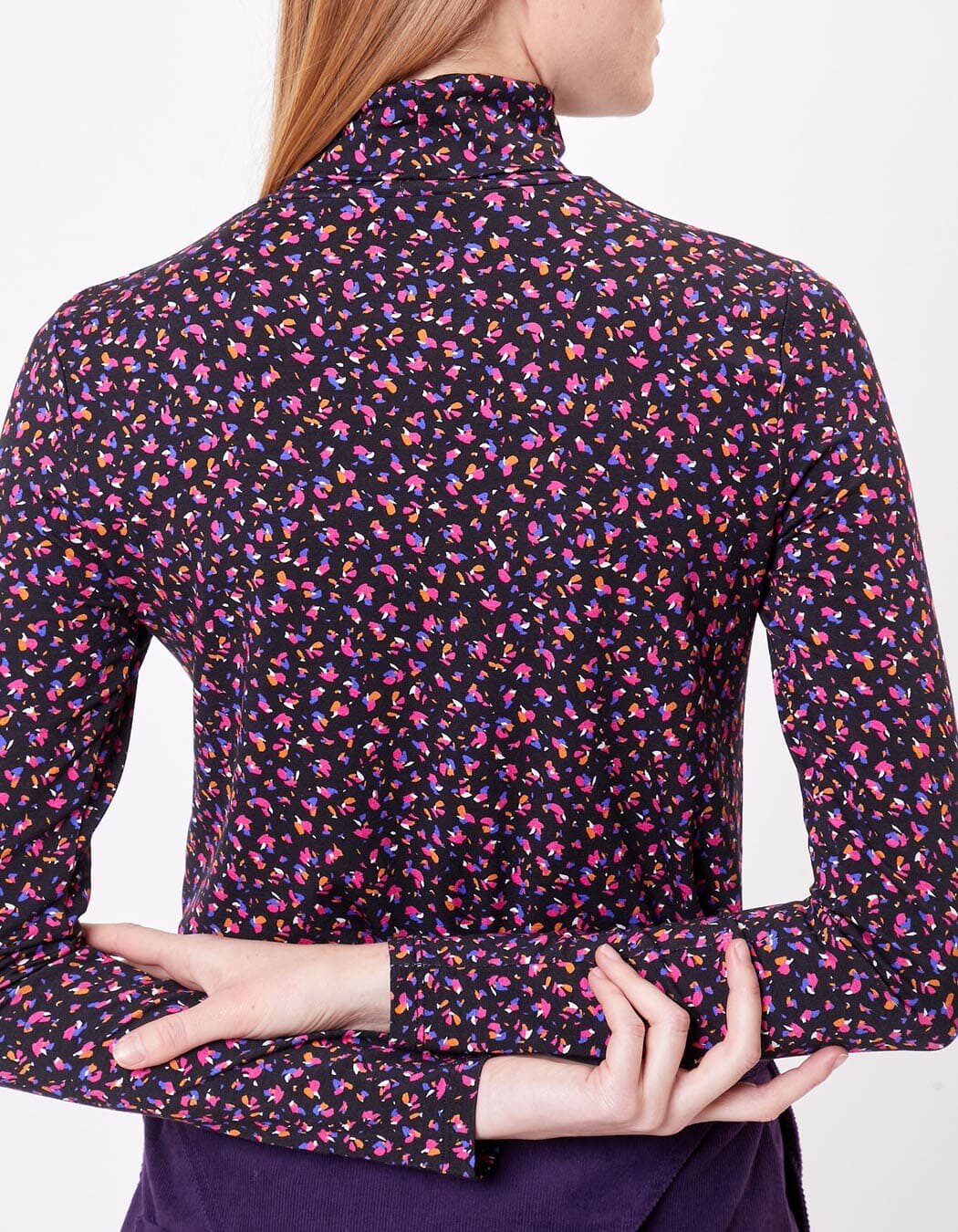 T-shirt col roul&eacute; maille imprim&eacute; Princesse Nomade