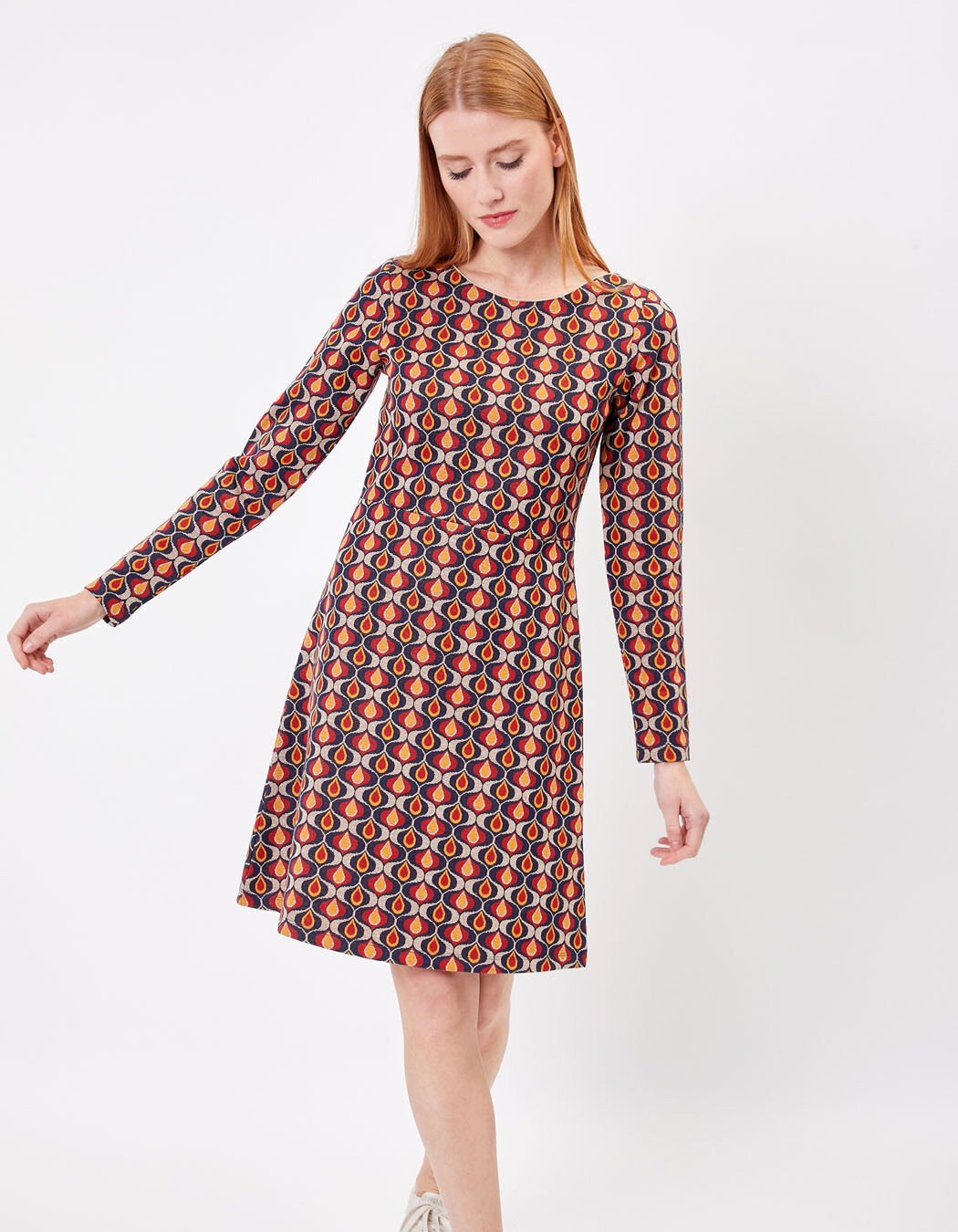 Robe maille jacquard imprimé Princesse Nomade
