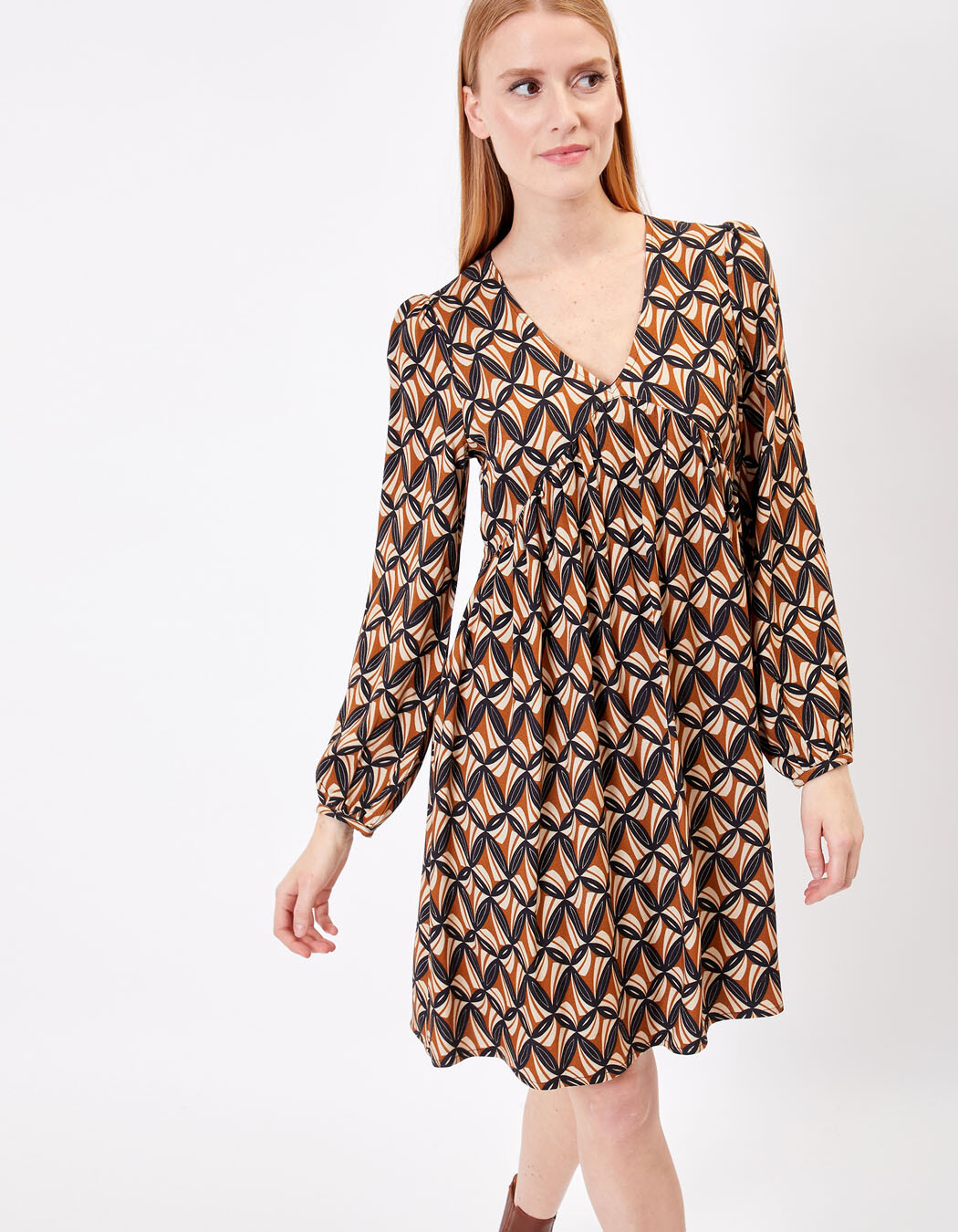 Robe fluide évasée imprimée imprimé Princesse Nomade