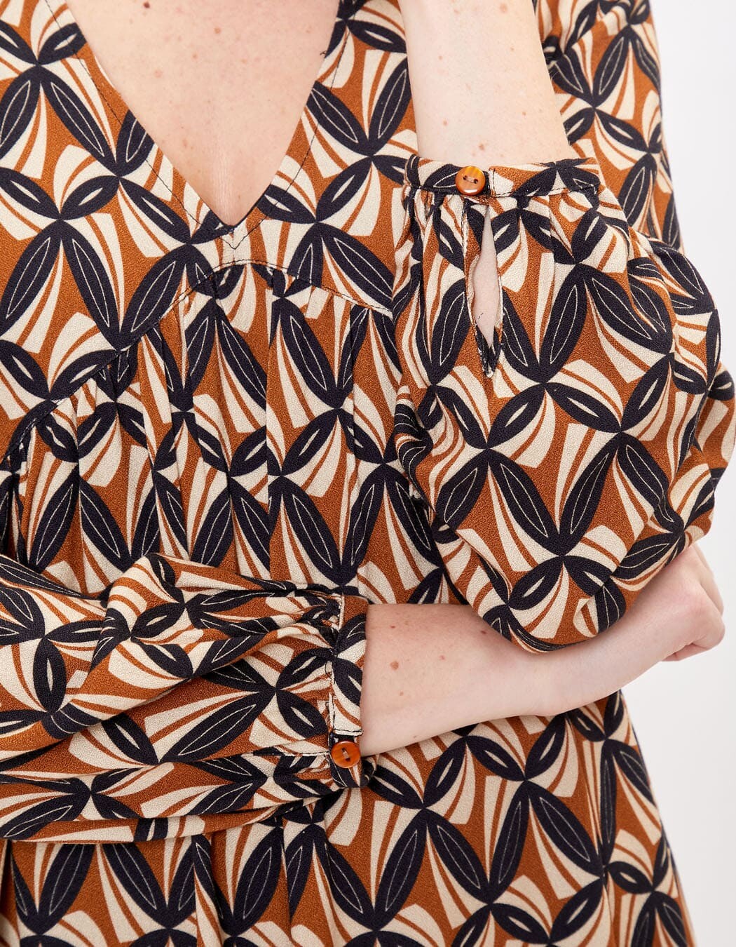 Robe fluide évasée imprimée imprimé Princesse Nomade