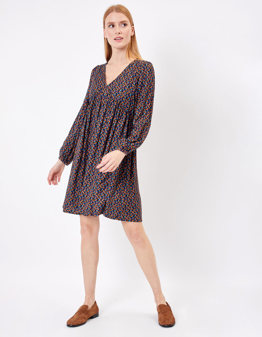 Robe fluide évasée imprimée imprimé Princesse Nomade