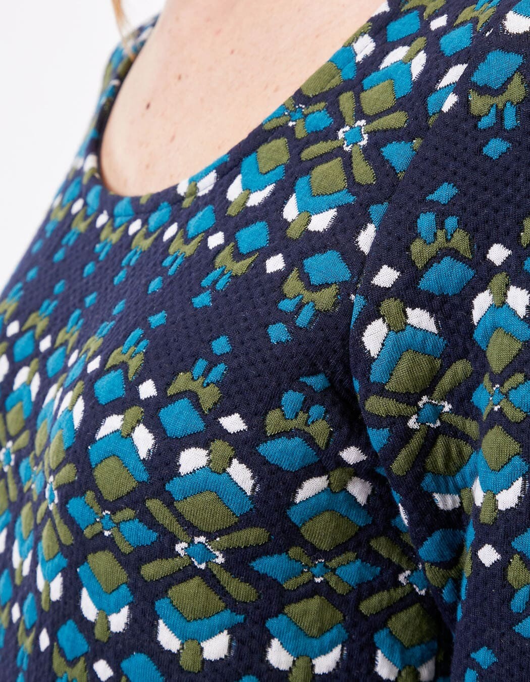 Robe droite maille jacquard imprimé Princesse Nomade