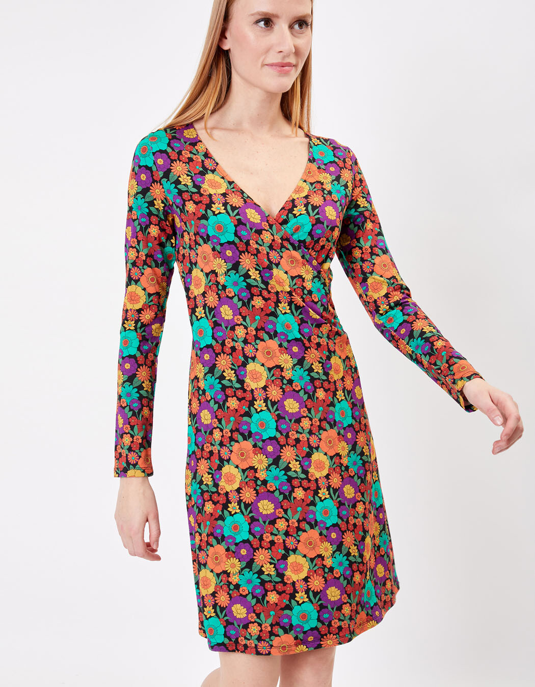Robe cintrée en maille imprimé Princesse Nomade