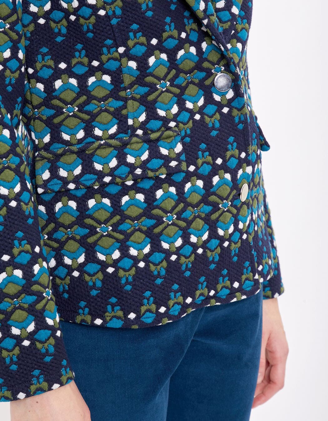 Veste tailleur maille jacquard imprimé Princesse Nomade