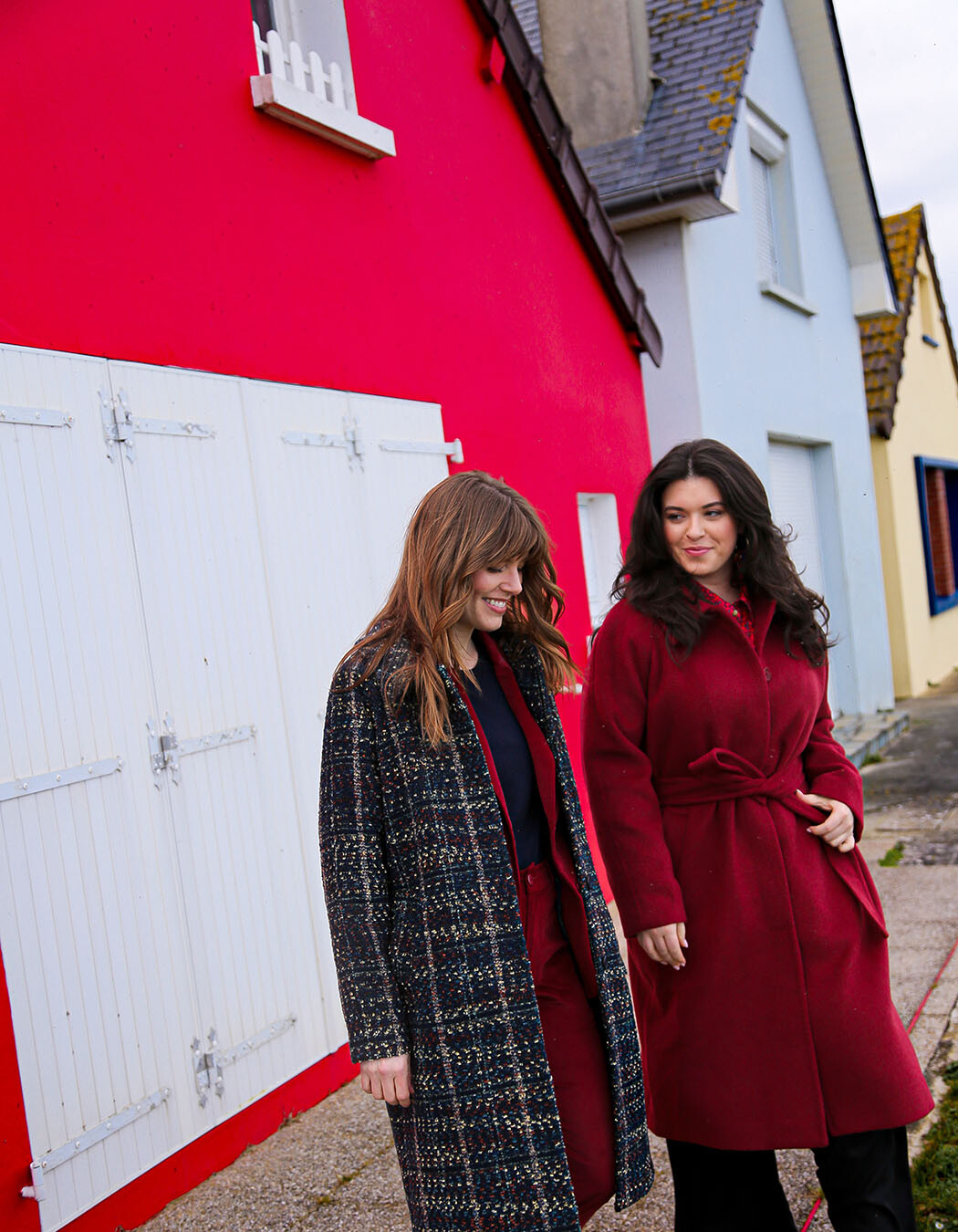 Manteau long en lainage imprimé La Fiancée