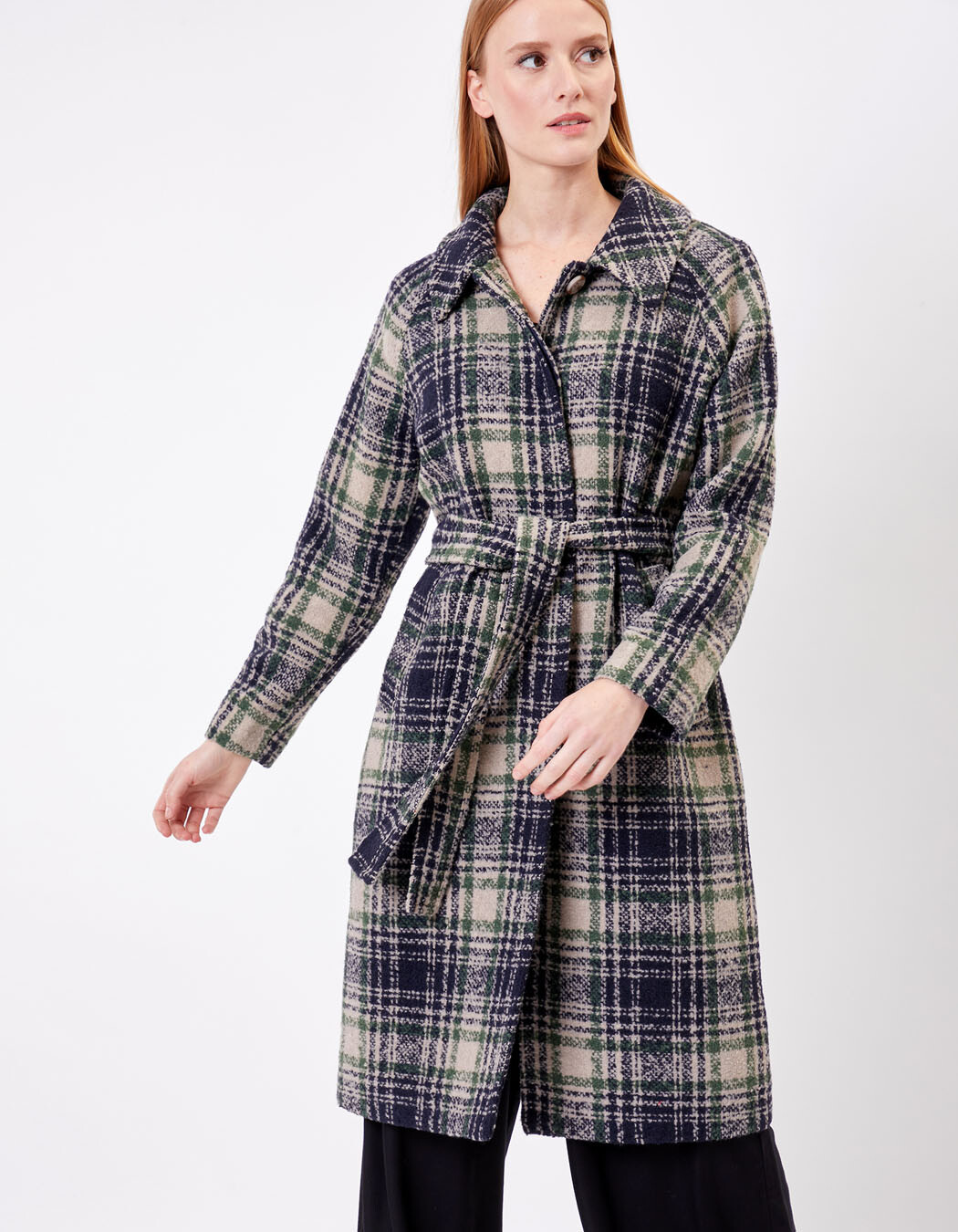 Manteau long en lainage imprimé La Fiancée
