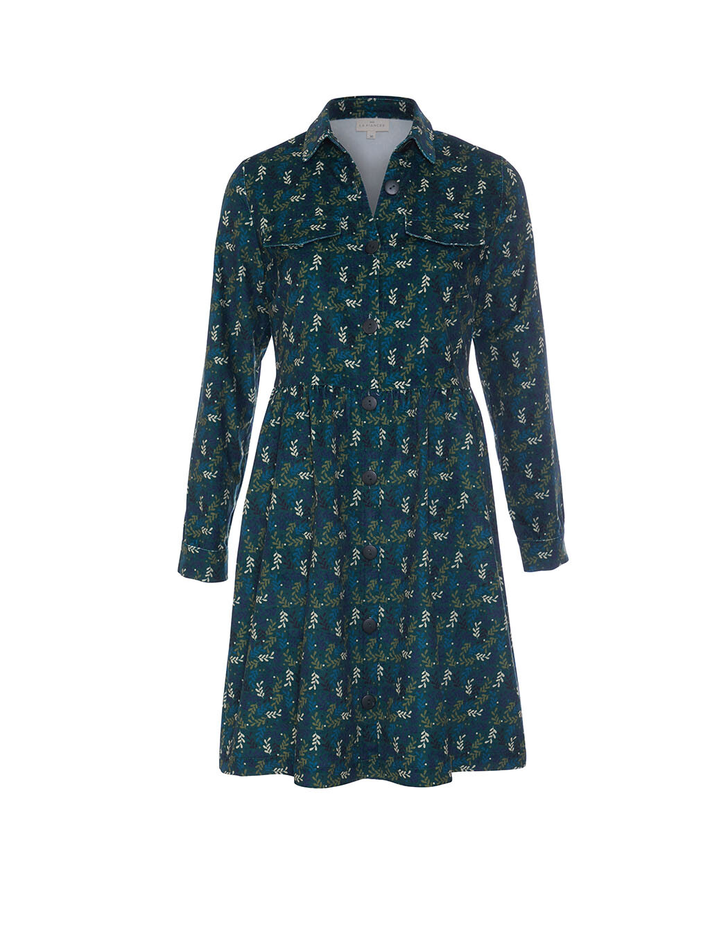 Robe chemisier velours stretch imprimé La Fiancée